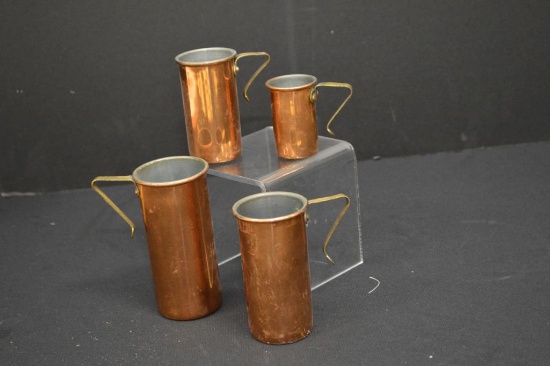 Set Of 4 Nested Copper Measuring Cups