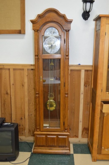 Oak Grandfather Clock, Hand Made By Ridgeway