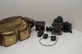 Mamiya C330 Camera In Bag W/ Extra Lenses & Accessories