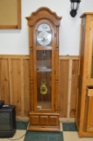 Oak Grandfather Clock, Hand Made By Ridgeway