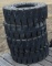 4- 33x12-16 Mclaren Skid Loader Tires; 8 Bolt Solid Rubber; 90%