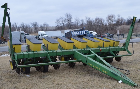 John Deere 7000 Planter, 8 Row 30inch, 2 Bushel Corn Boxes With Meters, 3 B