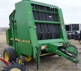 John Deere 535 Baler, Net Wrap And Twine, Monitor