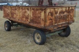 Barge Wagon With Hoist - W/ John Deere Running Gear