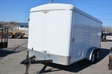 2013 One Owner H&h 7'x14' Enclosed Trailer With Cargo Doors; 2- 3500lbs Axl