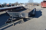 2006 One Owner H&h Utility Trailer, 16' Long With Drop Down Gate/ Ramp, 2-