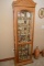 7 Shelf, Glass Shelves, Lighted Curio Cabinet, Glass Sides & Door With Fan