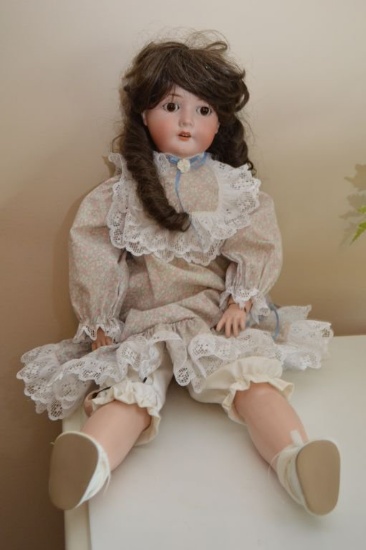 Cm Bergmann Germany Porcelain Head Sleepy Eye Doll With Composite Arms And