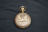Caravelle Pocket Watch With Stag On Front