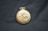 Belle-Luisse Pocket Watch w/ Running Stage on Front and Dogs on Reverse