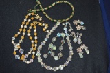 Lot Of Asst Crystal Necklaces, Clip Earrings