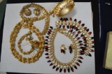 Lot Of Asst Necklaces, Bracelets, Clip Earrings, (cora And Trifari)