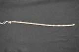 14k Diamond Tennis Bracelet W/ 53 Round Diamonds, Tcw 1.2