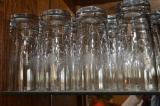 Set Of 11 Etched Daisy Drinking Glasses