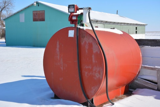 1000 Gal. Diesel Barrel With Electric Pump