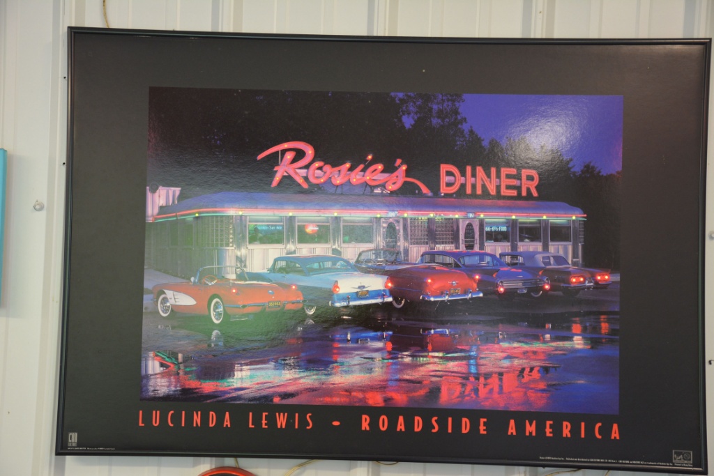 REPRINT PICTURE older drive in sign ROSIE'S DINER lewis roadside america 7x5 3/8 