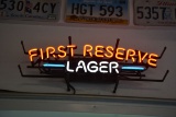 First Reserve Lager Neon Window Light