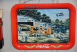 Coca-cola Goes Along Serving Tray Of Airport