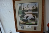 1990 Collector’s Limited Edition Artist Signed, Framed Print With Duck Stam