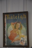Raleigh’s Plain Or Cork Tipped Cigarettes Framed Advertising, Vintage Pictu