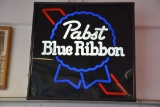 Pabst Blue Ribbon Lighted Sign, Plastic Frame