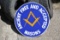 Ancient Free And Accepted Masons Round Metal Sign - 36