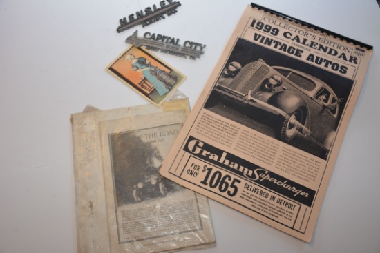 Group Of Calendars & Automotive Name Plates