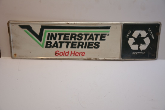 Interstate Batteries Metal Sign, 30"x8"