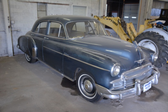 1950 Chevrolet Deluxe Power Guild, 6 Cylinder, 4 Door, Car - Runs Good **b