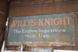 Willy's - Knight Steel Sign, Bottom Rusted, Paint Faded, 8'x44