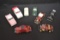 Group Of 8 Vintage Toy Cabinet Case Cars From The 30's To 50's