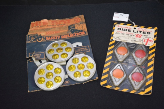 2 - Automobile Safety Reflectors And Set Of Jeweled