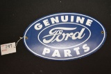 12 In. Oval Genuine Ford Parts Porcelain Sign