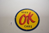 Ok Used Cars, 12 In. Porcelain Sign