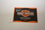 Harley Davidson Genuine Motor Cycle Parts & Service Porcelain Sign; 12 In.