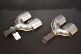 Pair Of Tail Pipe Split Exhaust Pipes For Chevy