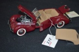 1937 Cord 817 Phantom Coupe Convertible Die Cast Car By Franklin Mint