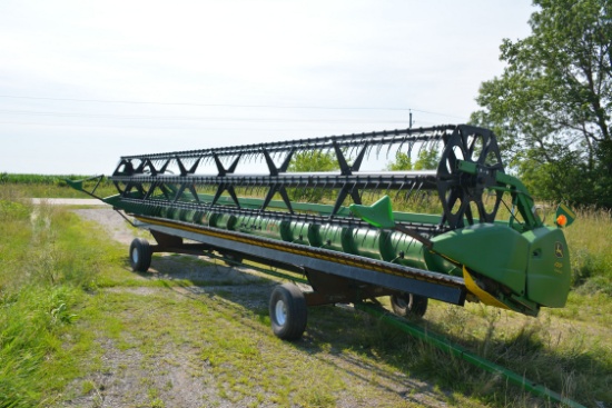 2004 John Deere 630f Hydra Flex, 30’, Poly Skid Plates, Full Width Poly Fin