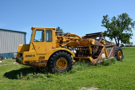 1979 John Deere 860b Paddle Scraper, 5 Speed Power Shift, 6152 Hours, 26.5-