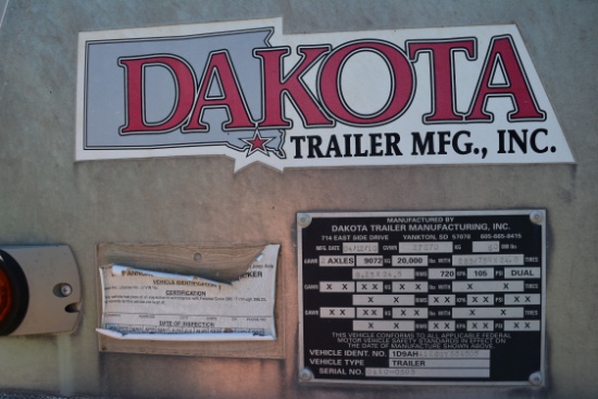 2011 Dakota All Aluminum Grain Trailer, Ag Hoppers, 41’ With 60” Sides, Air