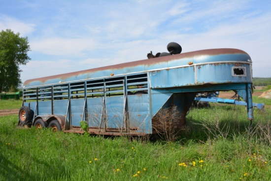 24’ Stock Trailer, Gooseneck, As Is