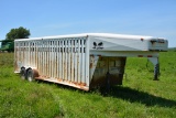 Trailman Stock Trailer, Gooseneck, As Is - NO TITLE