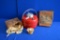 2 Lily Picnic Packages, Early 1920's, Cardboard Picnic Sets & 1950's Thermo