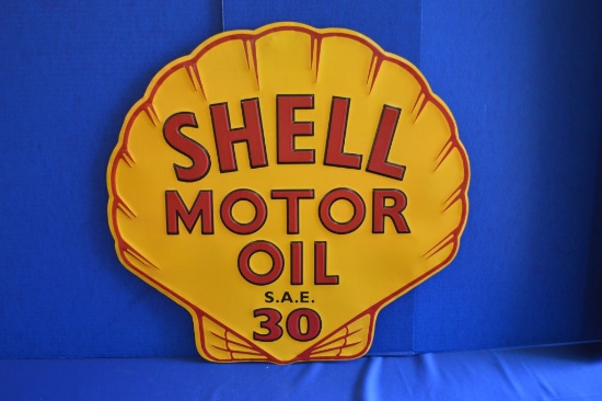 Shell Motor Oil Metal Sign - 23"x 22"