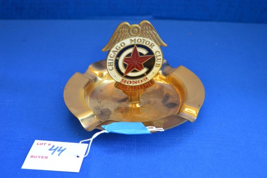 Chicago Motor Club Member Brass Ash Tray