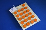 21 Amber Colored Reflector Buttons