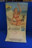 1968 Ditzler Automotive Finishes, Moore's Paint Service Calendar, Some Wate