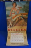 1966 Ditzler Automotive Finishes, Pittsburgh Plate Glass Company Calendar,