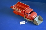 Marx Tin Sand Dump Truck W/ Tin Wheels And Front Loader