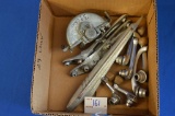 Group Of 1939 Chevrolet Parts: Trunk Latches, Window Cranks, Hood Ornament,